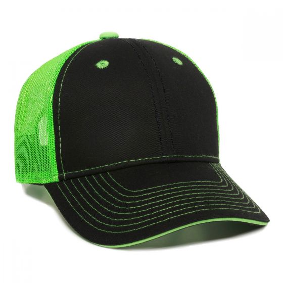 Washed Mesh Back Cap with Embroidery • San Saba Cap • SSC-GWT-101M
