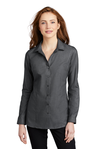 LW645 Port Authority Ladies Pincheck Easy Care Shirt » San Saba Cap